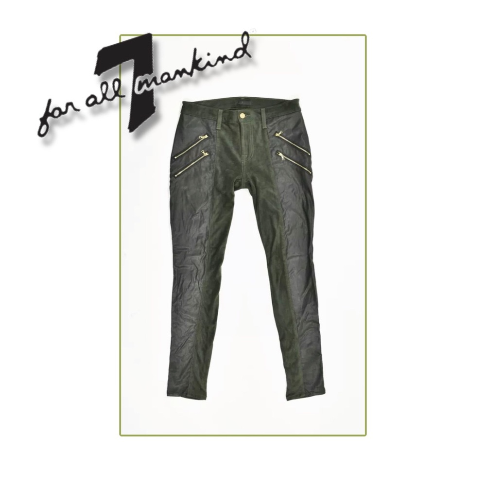 7 For All Mankind - Deep green skinny jean/pants